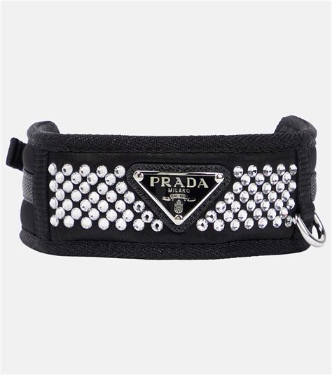 prada collare cane|Collare per cani con cristalli in Nero .